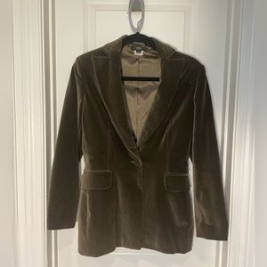 Olive Velvet Blazer